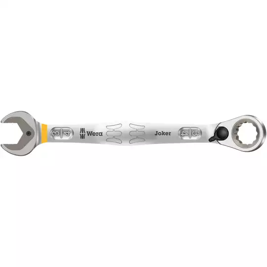 klucz płasko-oczkowy odgięty z grzechotką i przełącznikiem kierunku pracy 3/4", Joker Switch 6001, Wera [05020082001]
