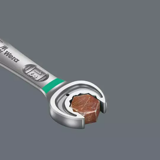 klucz płasko-oczkowy odgięty z grzechotką i przełącznikiem kierunku pracy 8mm, Joker Switch 6001, Wera [05020064001] (1)