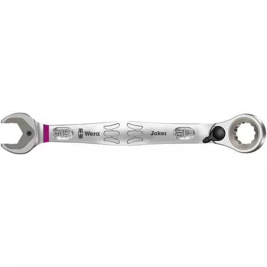 klucz płasko-oczkowy odgięty z grzechotką i przełącznikiem kierunku pracy 9/16", Joker Switch 6001, Wera [05020079001]