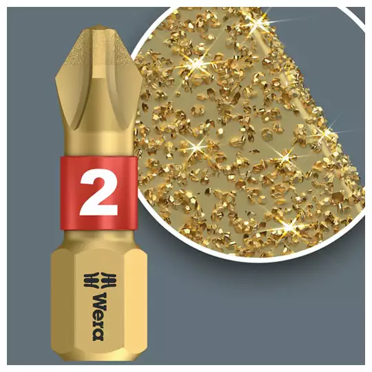 końcówka 1/4" BITORSION  z nasypem diamentowym, PH1/25mm WERA [05056400001]