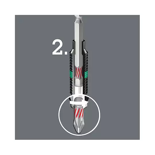 końcówka 1/4" BITORSION  z nasypem diamentowym, PZ3/25mm WERA [05056704001]