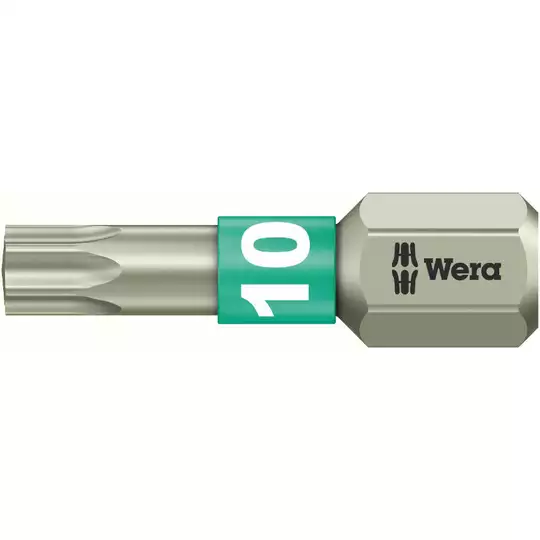 końcówka 1/4"  ze stali nierdzewnej do wkrętów z gniazdem Torx, rozmiar TX10/25mm, Wera [05071032001]
