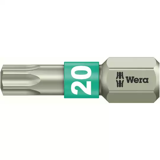 końcówka 1/4"  ze stali nierdzewnej do wkrętów z gniazdem Torx, rozmiar TX20/25mm, Wera [05071034001]