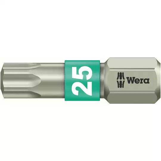 końcówka 1/4"  ze stali nierdzewnej do wkrętów z gniazdem Torx, rozmiar TX25/25mm, Wera [05071035001]