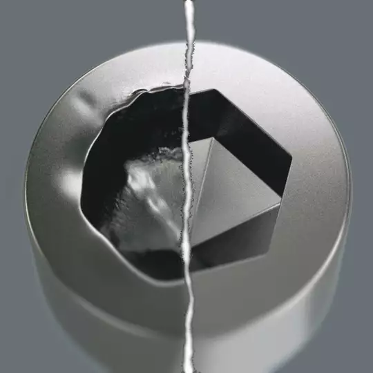 końcówka HEX 1/4" do śrub z gniazdem sześciokątnym, rozmiar 6mm, serii HEX-Plus, WERA [05056330001]