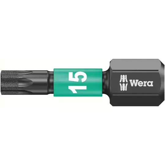 końcówka udarowa Impaktor 1/4" do śrub z gniazdem TORX, rozmiar TX15/25mm, Wera [05057623001]