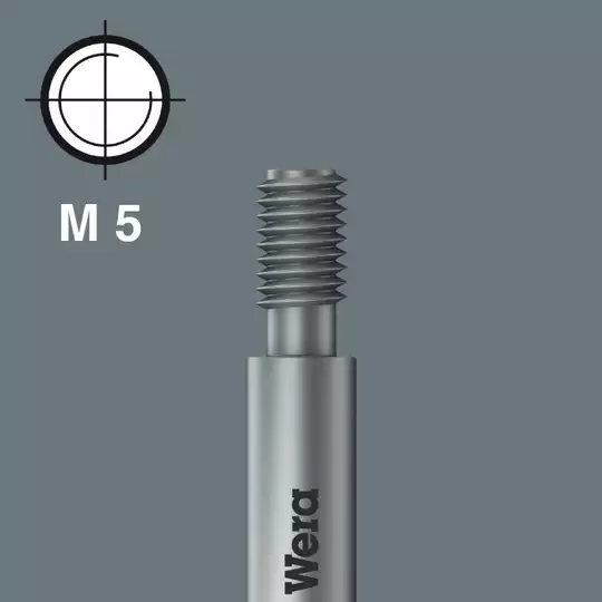 końcówka z gwintem M5 do wkrętów z gniazdem Phillips, rozmiar PH2/33mm, Wera [05065110001]
