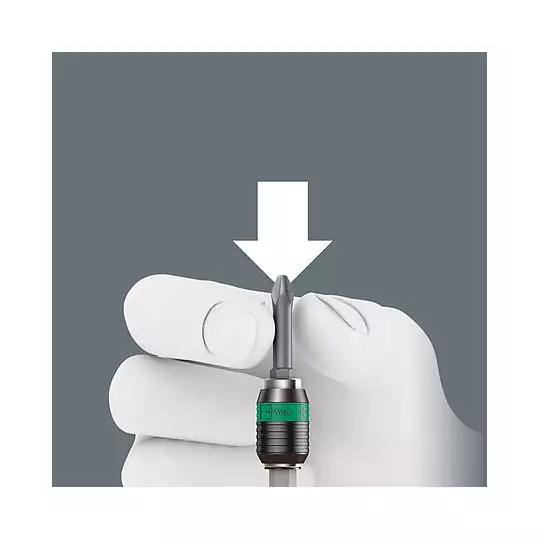 rękojeść z uchwytem szybkomocującym Rapidator do grotów sześciokątnych 1/4", Kraftform, Wera [05051272001]