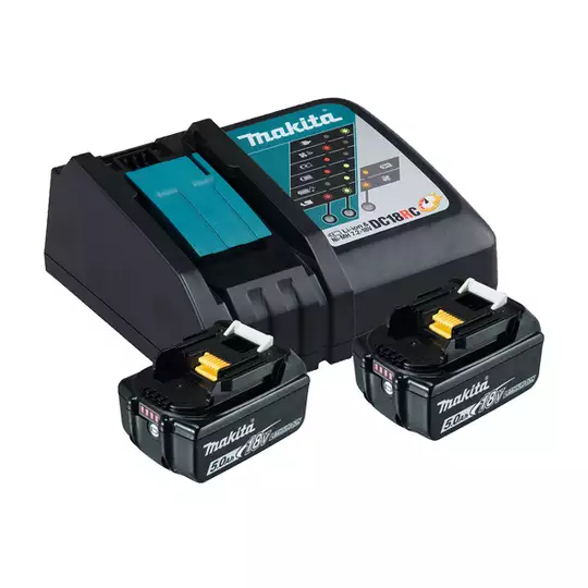 zestaw zasilający 2 akumulatory BL1850B, Li-ion 18V 5,0Ah + ładowarka DC18RC Makita [197570-9]