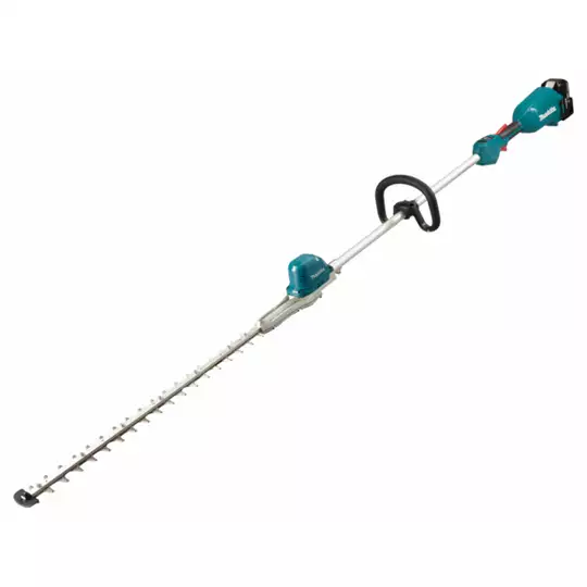 Akumulatorowe nożyce do żywopłotu na wysięgniku, ostrze 60cm 18V Li-Ion 2x6,0Ah, Makita [DUN600LRGE] + odkurzacz