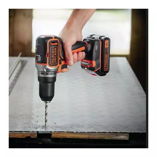akumulatorowa, bezszczotkowa, wiertarko-wkrętarka 18V Li-Ion, Black+Decker [BL186N-XJ] 