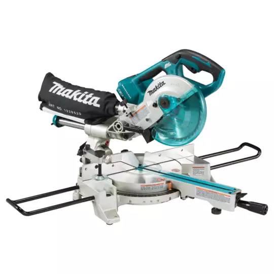 akumulatorowa pilarka tarczowa/ukośnica 305 mm, 2x18V Li-lon AWS DXT Makita [DLS211ZU] + wkrętak akumulatorowy 1/4", 3,6V 1x1,5Ah  [DF001DW] (1)