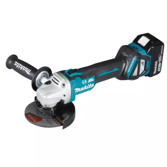 akumulatorowa szlifierka kątowa 125mm, 18V Li-Ion 2x5,0Ah Makita [DGA513RTJ]