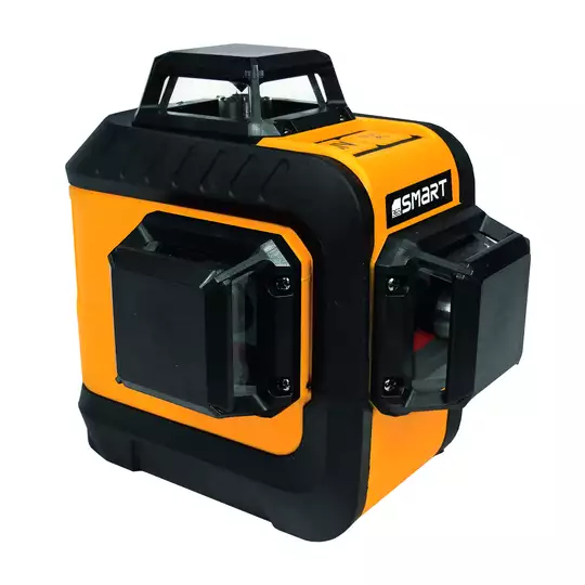 akumulatorowy, samopoziomujący laser 3-wiązkowy 360°3D z wiązką czerwoną do 15m, Li-Ion 2,8Ah/3,7V SMART [SM-06-03015R]