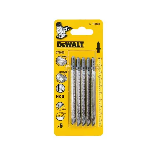 brzeszczoty do wyrzynarek 100mm do cięcia drewna, płyt, sklejki, tworzyw 5szt. DeWalt [DT2053-QZ]