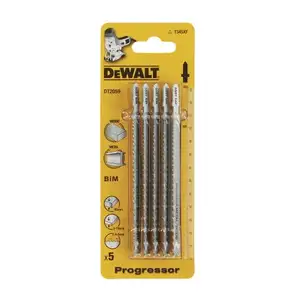 brzeszczoty do wyrzynarek 132mm do cięcia drewna i metalu, Progressor 5szt. DeWalt [DT2059-QZ]