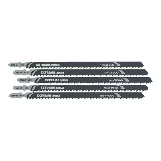 brzeszczoty do wyrzynarki 180mm do cięcia drewna, 5 szt. Extreme DeWALT [DT2167]
