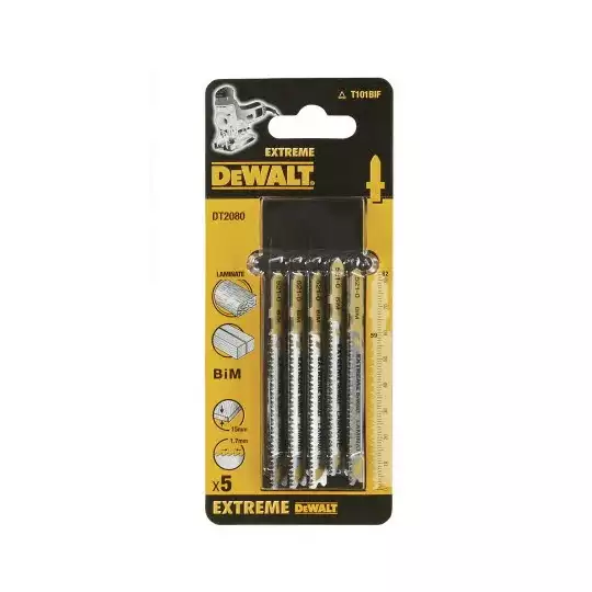 brzeszczoty do wyrzynarki 82mm do cięcia płyt laminatów, 5 szt. Extreme DeWALT [DT2080]