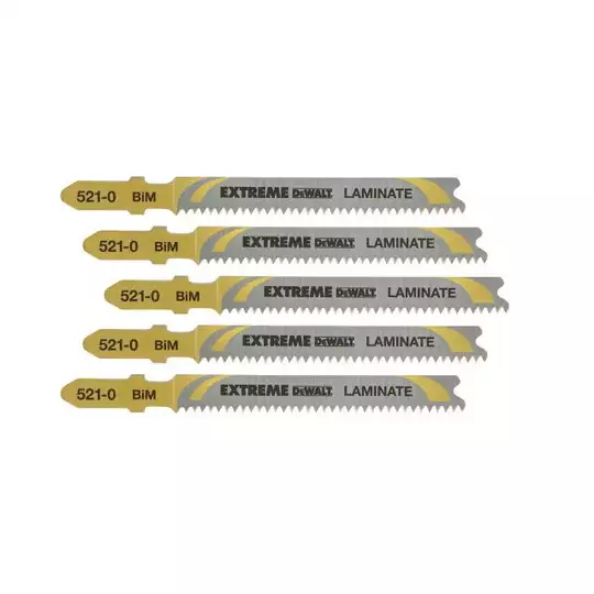 brzeszczoty do wyrzynarki 82mm do cięcia płyt laminatów, 5 szt. Extreme DeWALT [DT2080]