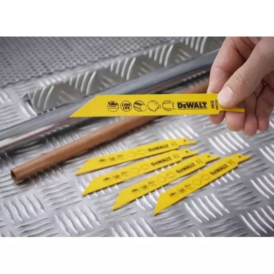 komplet 5 szt. brzeszczotów bagnetowych do metalu 18z, długość 152mm, DeWALT [DT2384-QZ]