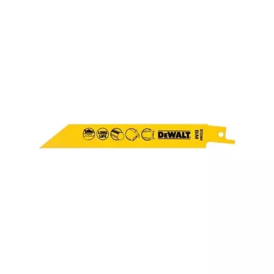 komplet 5 szt. brzeszczotów bagnetowych do metalu 18z, długość 152mm, DeWALT [DT2384-QZ]