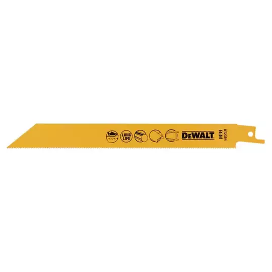 komplet 5 szt. brzeszczotów bagnetowych do metalu 18z, długość 203mm, DeWALT [DT2354]