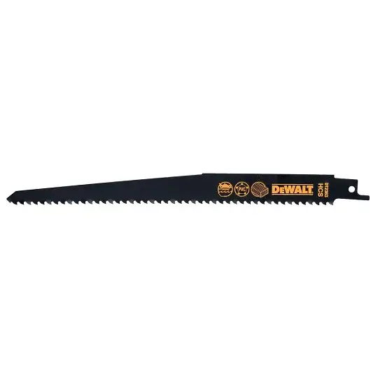 komplet 5 szt. brzeszczotów bagnetowych do szybkich, zgrubnych cięć drewna z gwoździami 228mm, DeWALT [DT2363]