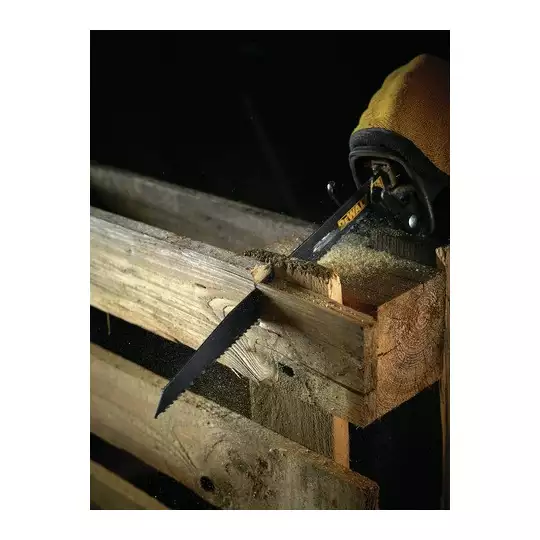komplet 5 szt. brzeszczotów bagnetowych do szybkich, zgrubnych cięć drewna z gwoździami 305mm, DeWALT [DT2314L]