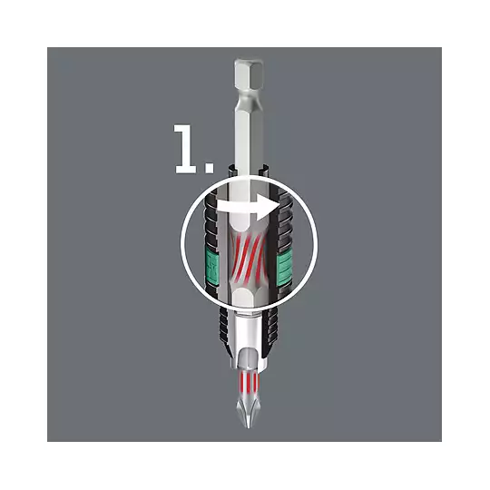 końcówka 1/4" BITORSION  z nasypem diamentowym, PZ1/25mm WERA [05056700001]