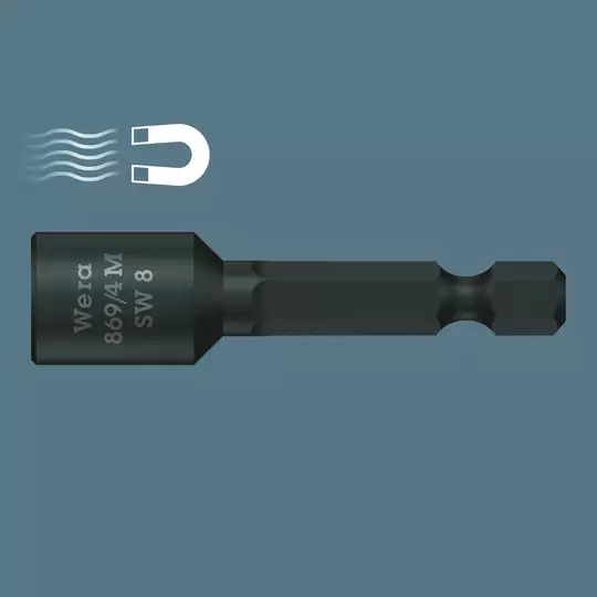 końcówka nasadowa z magnesem 1/4" do śrub 8/65mm, Wera [05060225001]