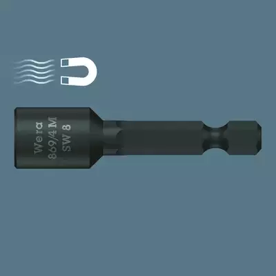 końcówka nasadowa z magnesem 1/4" do śrub 8/65mm, Wera [05060225001]