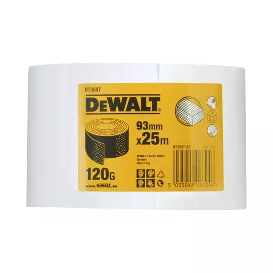 papier szlifierski w rolce 25m x 92mm, granulacja 120, DeWalt [DT3597-QZ]
