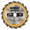 piła tarczowa do cięcia drewna 160/20/2,5mm, 18 zębów, CONSTRUCTION DeWALT [DT1931-QZ]