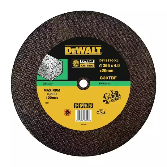 piła tarczowa korundowa do betonu / kamienia 350/20/4,2mm, DeWalt [DT43870]