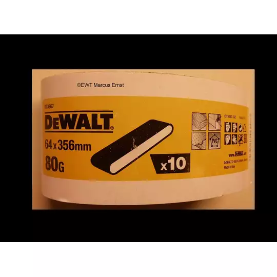 płócienna taśma szlifierska 356x64mm, ziarnistość 80, 10szt. DeWalt [DT3667]