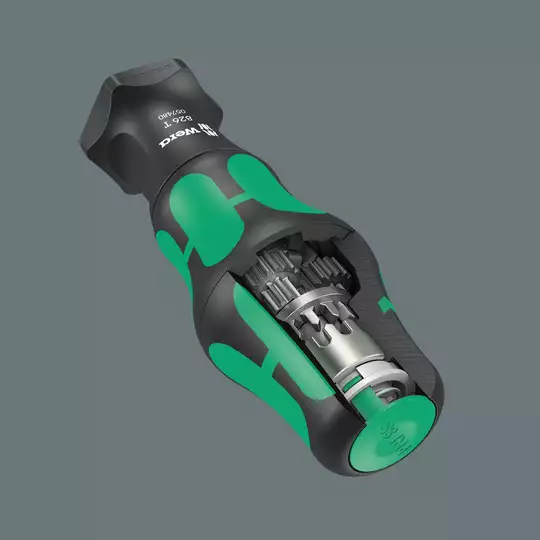 rękojeść z przekładnią planetarną i uchwytem Rapidator do grotów sześciokątnych 1/4", Kraftform, Wera [05057480001] 