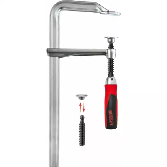 ścisk śrubowy stolarski stalowy 250 x 120 mm, BESSEY [GZ25KG]