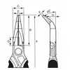 szczypce VDE półokrągłe, odgięte 45º, długość 160mm, rękojeść wielokomponentowa, Bahco [2427 S-160]