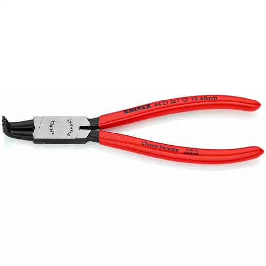 szczypce do pierścieni Segera wewnętrzne, kątowe 90º, zakres 12-25mm, KNIPEX [44 21 J11]
