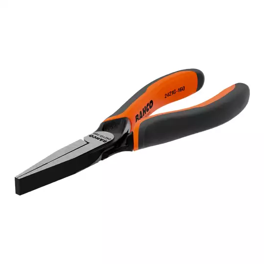 szczypce płaskie długie 140mm bez ucinaka, rękojeść wielokomponentowa, Bahco [2421G-140]