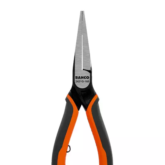 szczypce płaskie długie 140mm bez ucinaka, rękojeść wielokomponentowa, Bahco [2421G-140]