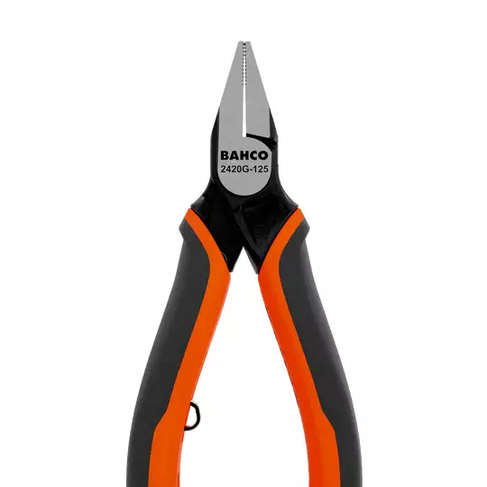 szczypce płaskie krótkie 125mm, rękojeść wielokomponentowa, Bahco [2420G-125]