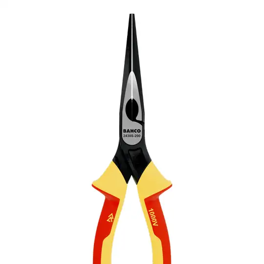 szczypce półokrągłe wydłużone 140mm, rękojeść wielokomponentowa VDE, Bahco [2430 S-140]