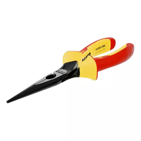 szczypce półokrągłe wydłużone 140mm, rękojeść wielokomponentowa VDE, Bahco [2430 S-140]