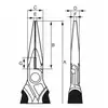 szczypce półokrągłe wydłużone 140mm, rękojeść wielokomponentowa VDE, Bahco [2430 S-140]