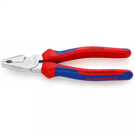 szczypce uniwersalne, kombinerki o zwiększonym przełożeniu 180mm, chromowane Knipex [02 05 180]