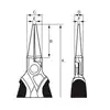 szczypce z końcówkami okrągłymi 140mm, rękojeść wielokomponentowa VDE, Bahco [2521S-140]
