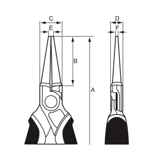 szczypce z końcówkami okrągłymi 140mm, rękojeść wielokomponentowa VDE, Bahco [2521S-140]