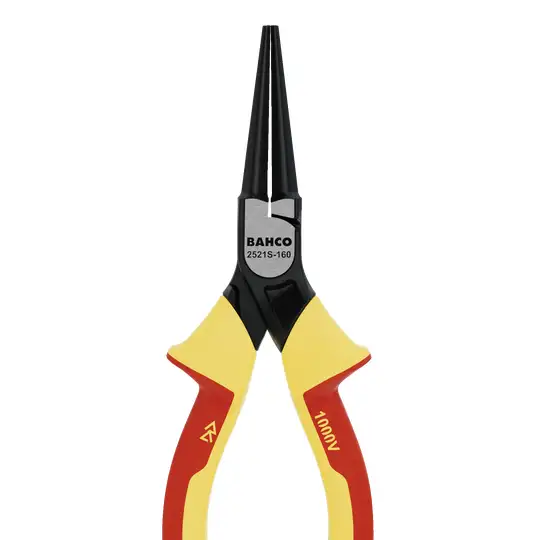 szczypce z końcówkami okrągłymi 140mm, rękojeść wielokomponentowa VDE, Bahco [2521S-140]