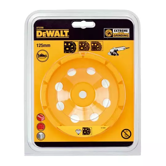 tarcza diamentowa garnkowa dwurzędowa do szlifowania betonu i kamienia, 125mm EXTREME DeWalt [DT3796] (1)